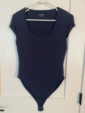 Old Navy Womens Navy Short Sleeve Bodysuit